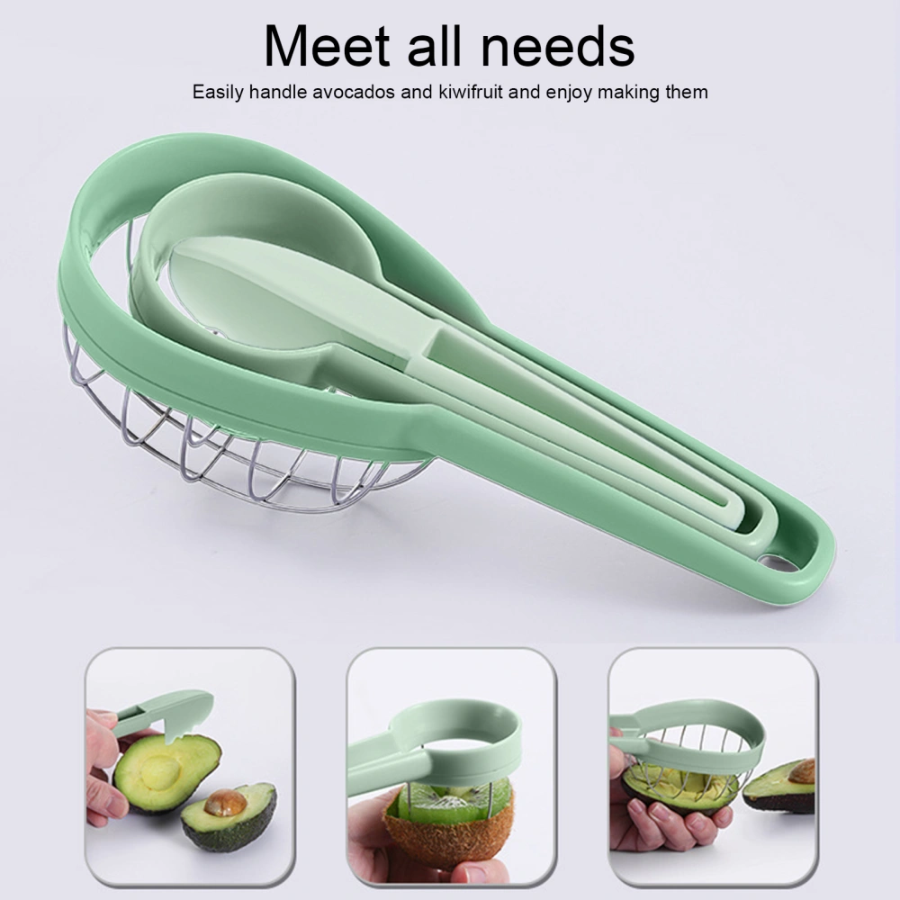 1 Set Avocado Slicer Quick Core Removal Multi-functional Evenly Cut Manual 3-in-1 Kiwi Fruit Slicer Avocado Peeler Kitchen Gadgets