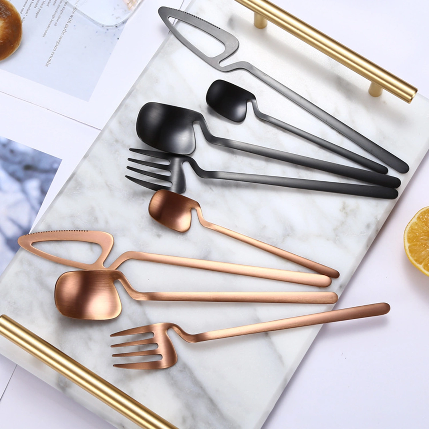 4Pcs/Set Flatware Set Multifunctional Easy to Use Stainless Steel Restaurant Party Tableware Set for Cooking