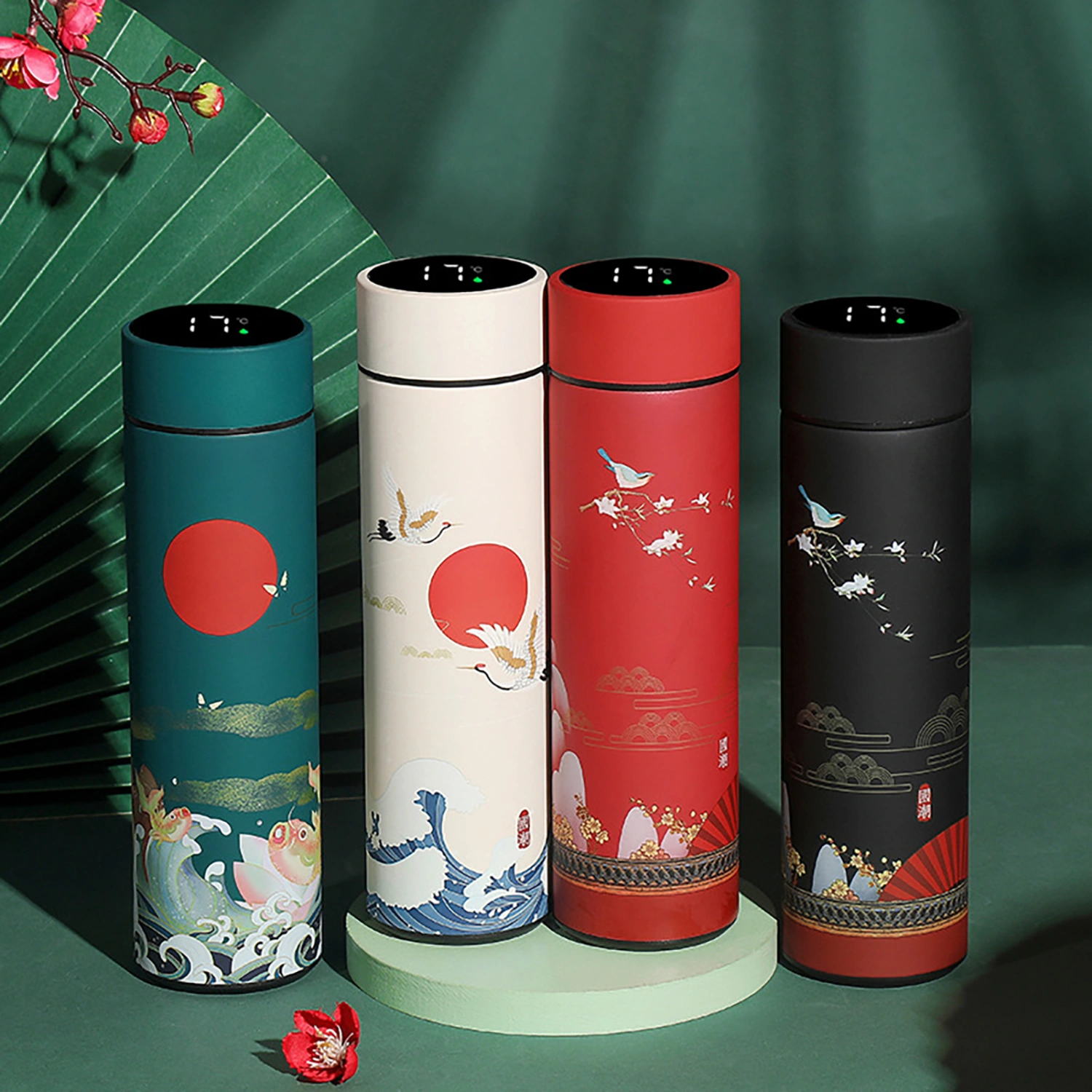 500ml Intelligent Temperature Display Insulated Tumbler 304 Stainless Steel Heat Resistant Insulated Flask for Outdoor Sports