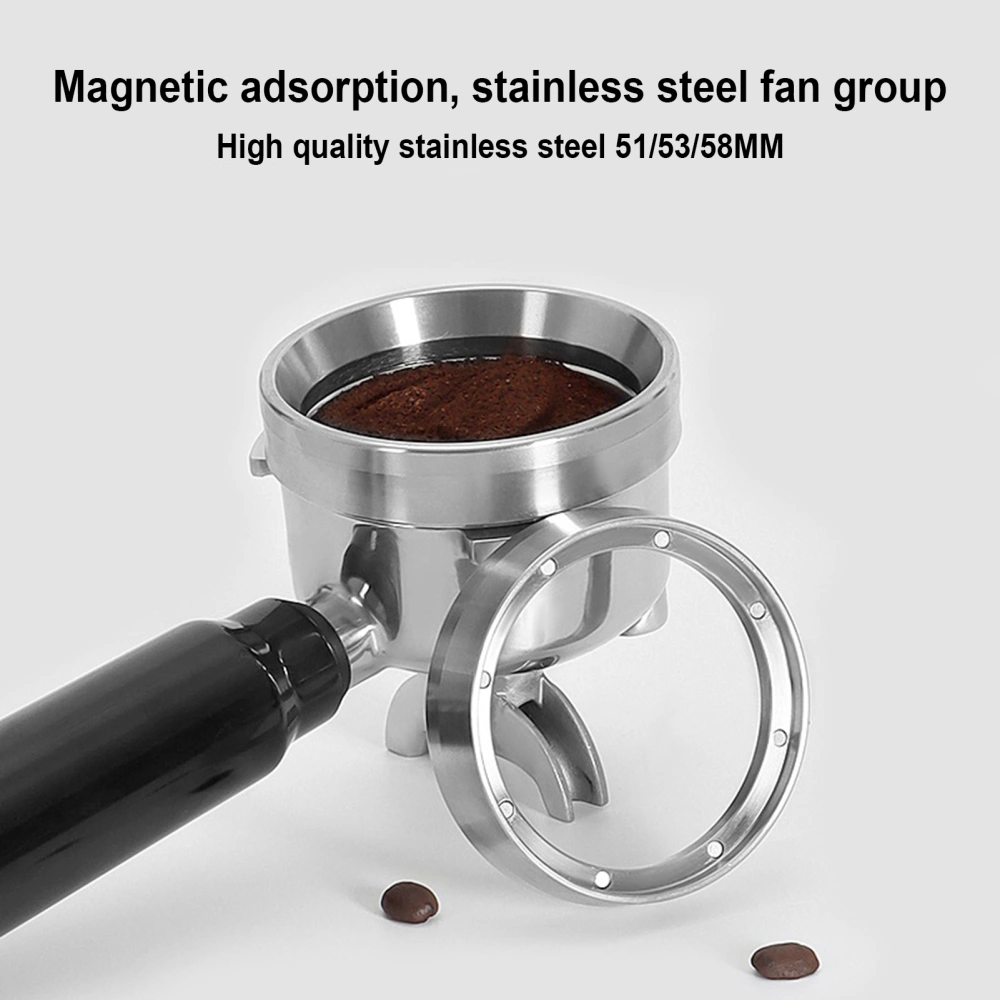 51/53/58mm Coffee Dosing Funnel Magnetic Rust-Proof Stainless Steel Brewing Bowl Coffee Powder Funnel Kitchen Supplies