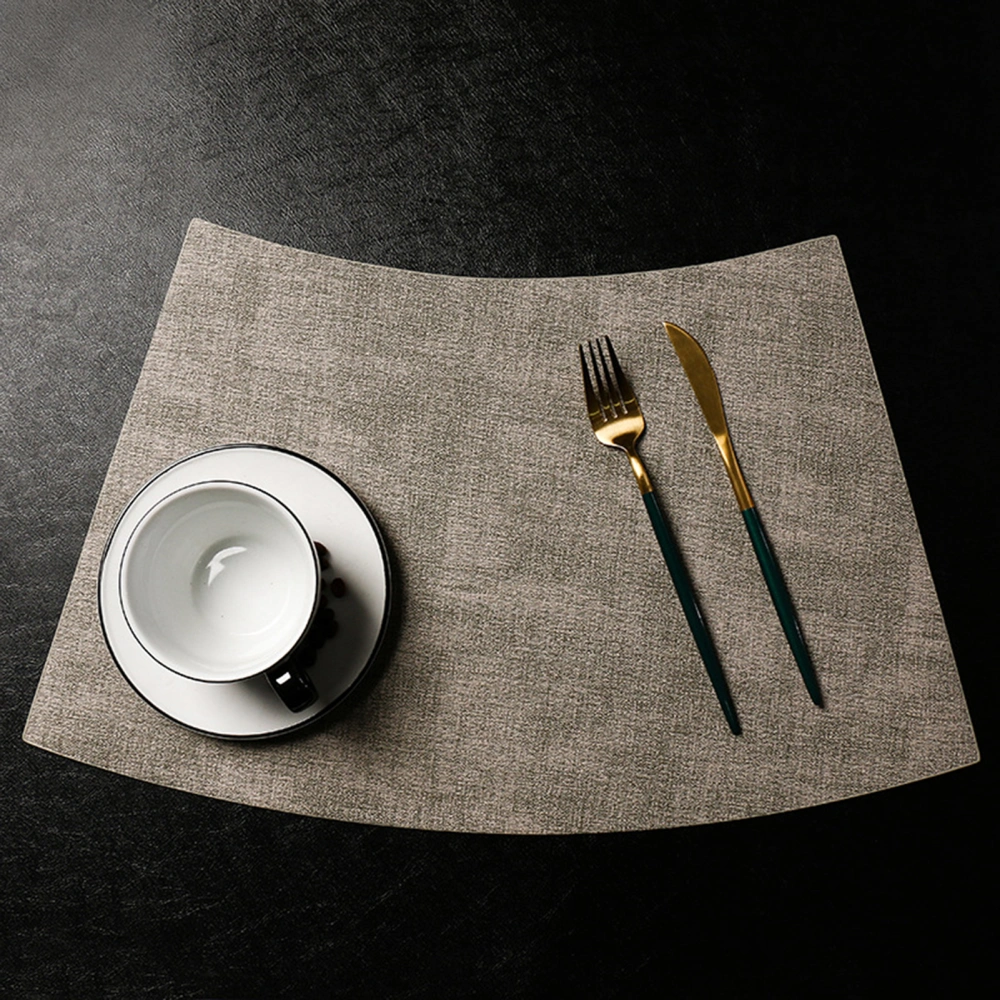 Place Mat Heat Insulation Waterproof Faux Leather Modern Style Anti-slip Dinner Mat for Home