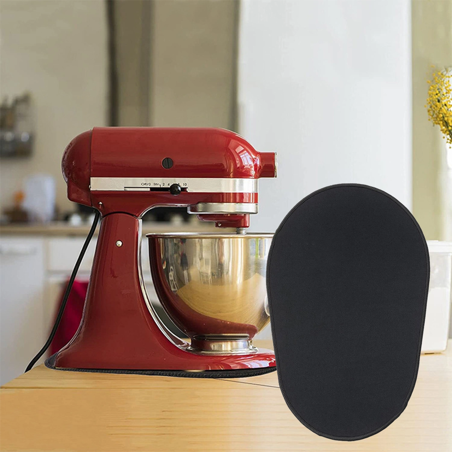Mixer Sliding Pad Easy to Move Not Easily Bend Waterproof Labor-saving Non-slip Texture Tenacity Blender Slide Mat for Kitchenaid 5-8QT