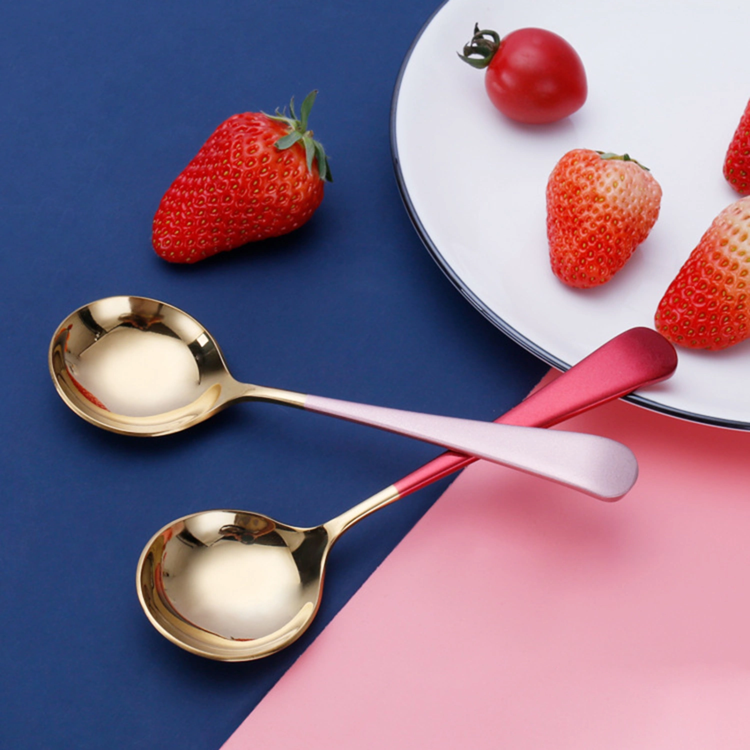 Coffee Spoon Eco-friendly Rust-proof Stainless Steel Hot Drinking Spoon Flatwares for Dorm
