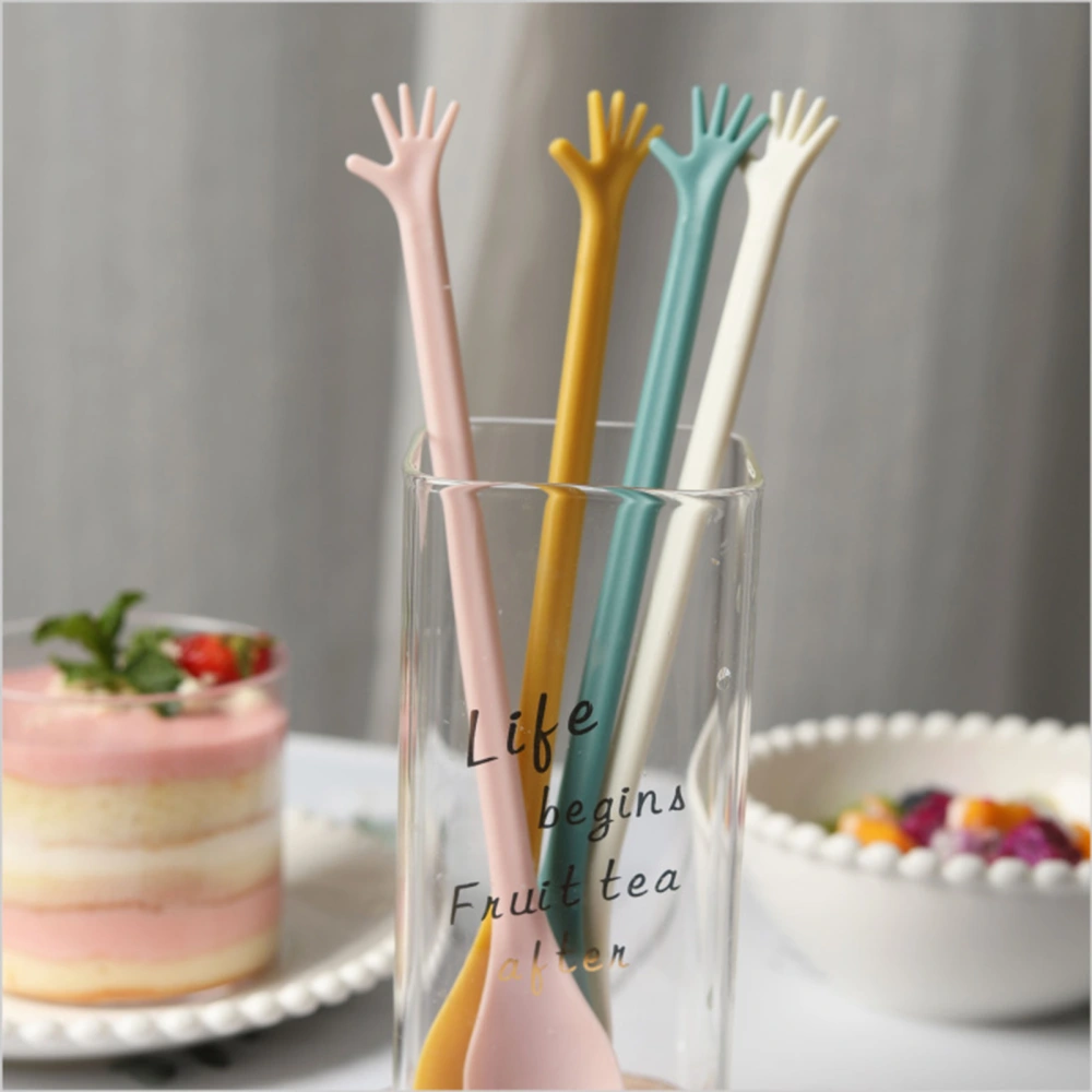 4Pcs Stirrers Spoon Burr-free Multi-functional Accessory Coffee Beverage Tea Milk Honey Cocktail Stirring Stick for Home