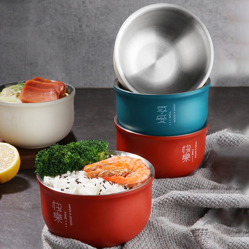 Bowl Thickened Heat-insulated Double-layer Multipurpose Storage Bowl for Home