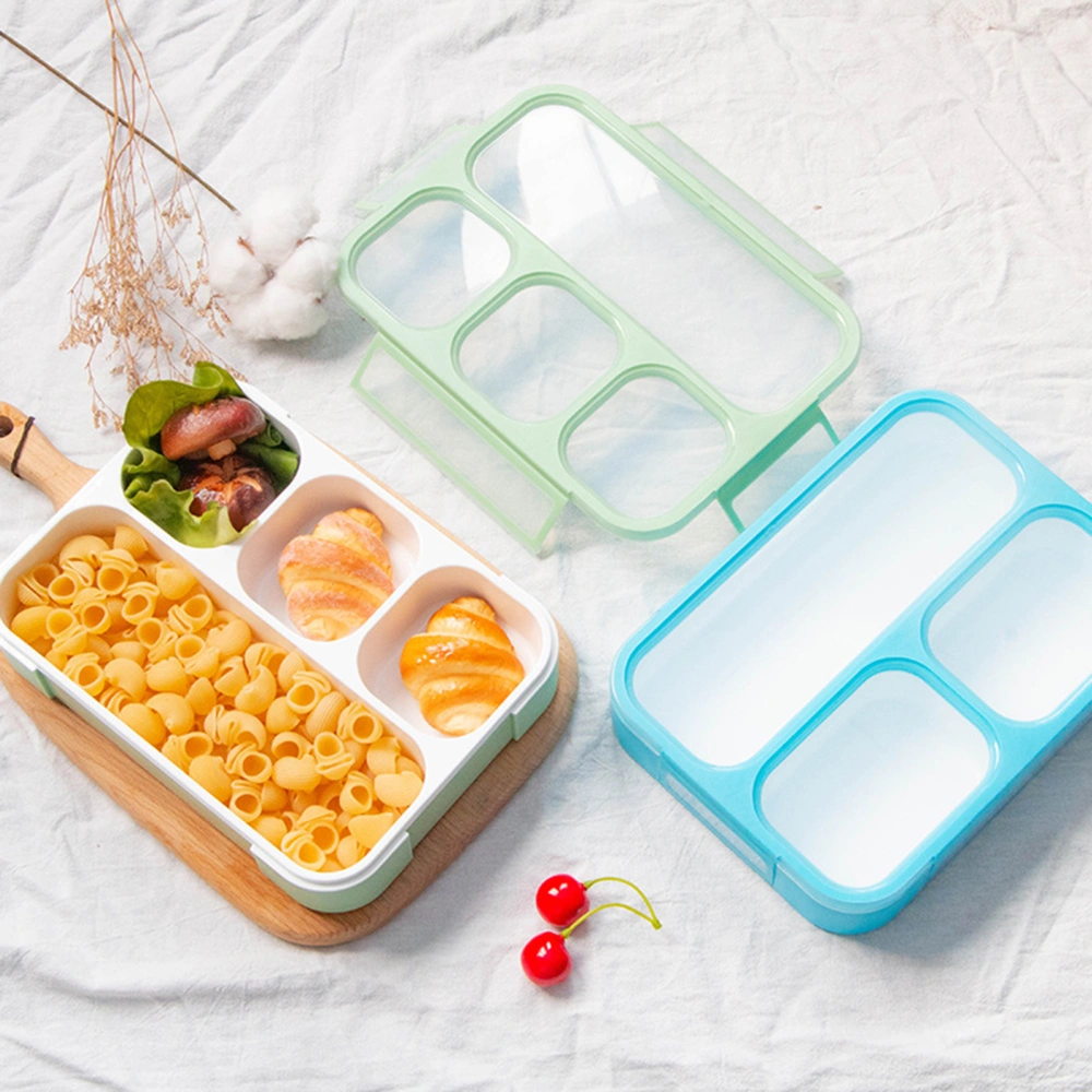 1 Set 1000ml Bento Box Leak-Proof Multi-grids PP Good Sealing Food Container for Outdoor