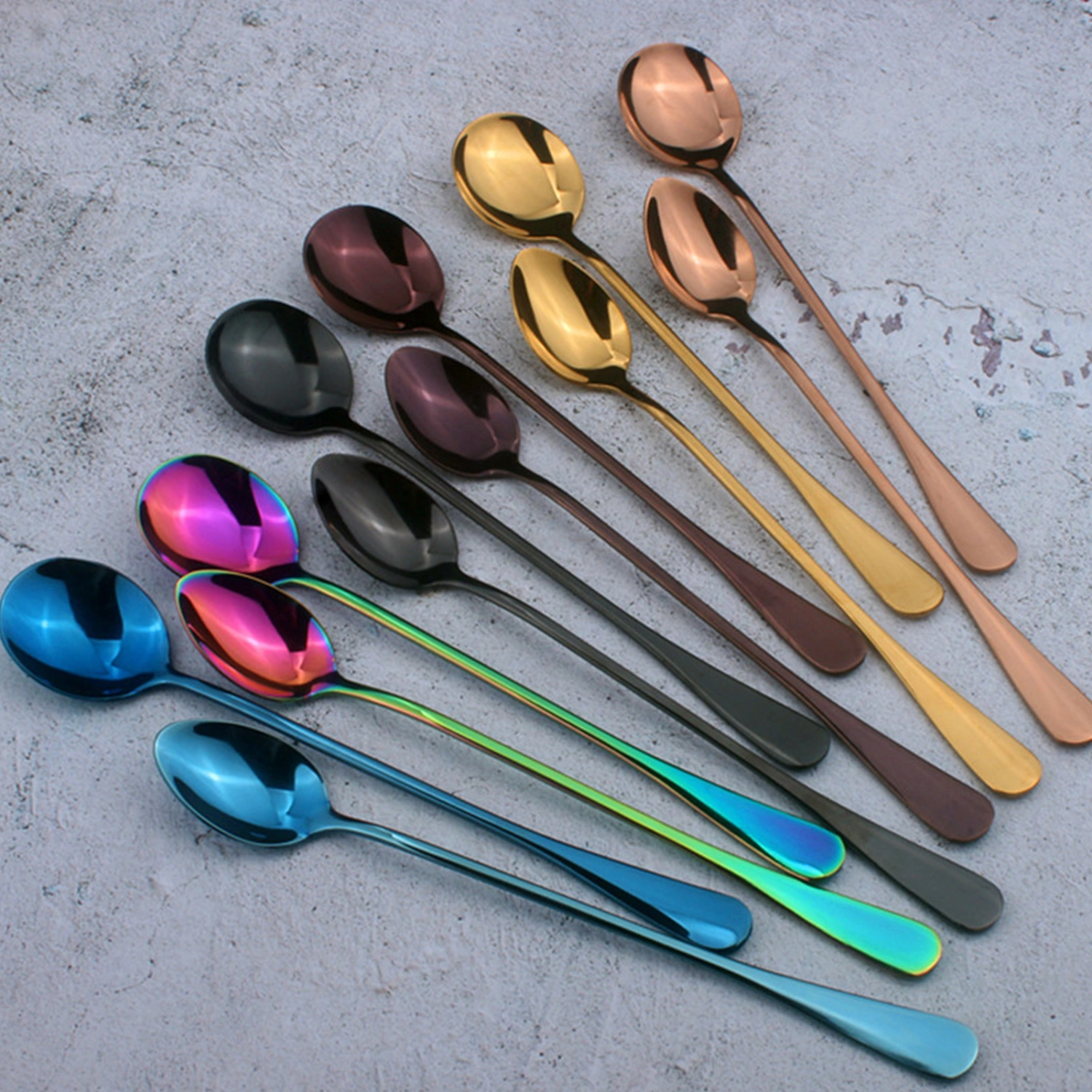 Coffee Spoon Food Grade Corrosion Resistant Stainless Steel Drinking Flatware Spoon Decor for Home
