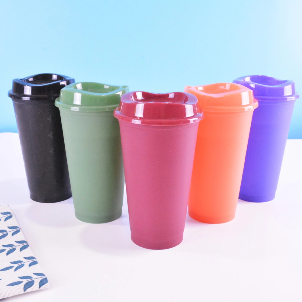 401ML Water Bottle Heat Resistance Leakproof Plastic Food Grade Discoloration Water Cup for Home