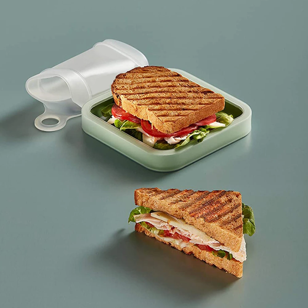 Lunch Box Reusable Convenient PP Sandwich Toast Snack Container for Parent-child