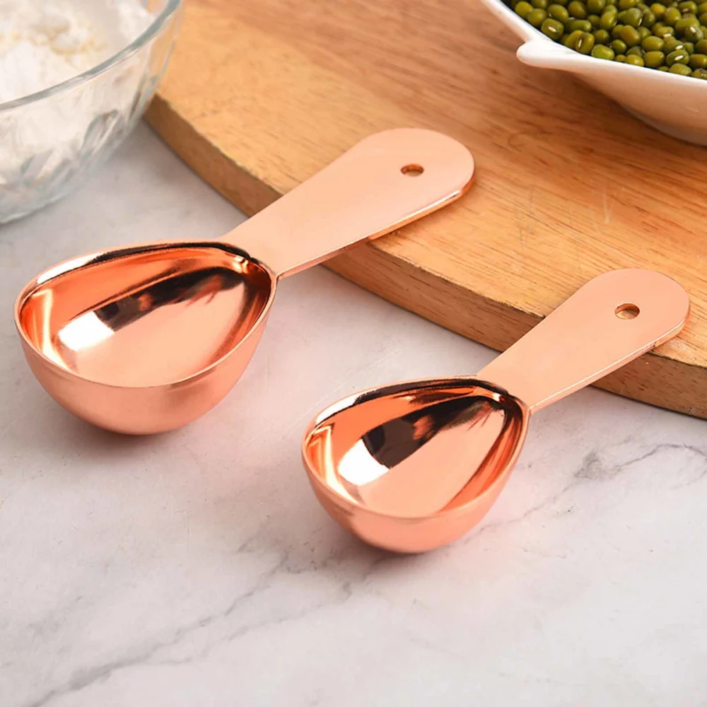 Measuring Spoon Eco-friendly Heat Resistant Stainless Steel Measuring Coffee Powder Scoop for Kitchen