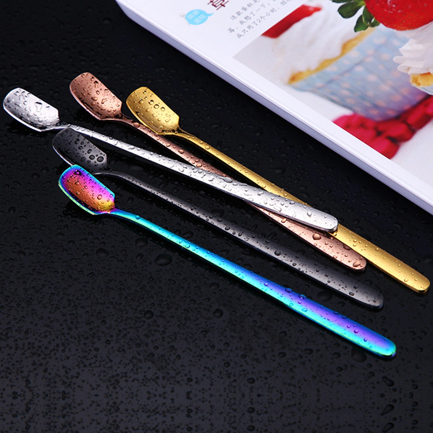 Coffee Spoon Eco-friendly Corrosion Resistant Stainless Steel Hot Drinking Flatware Spoon for Home