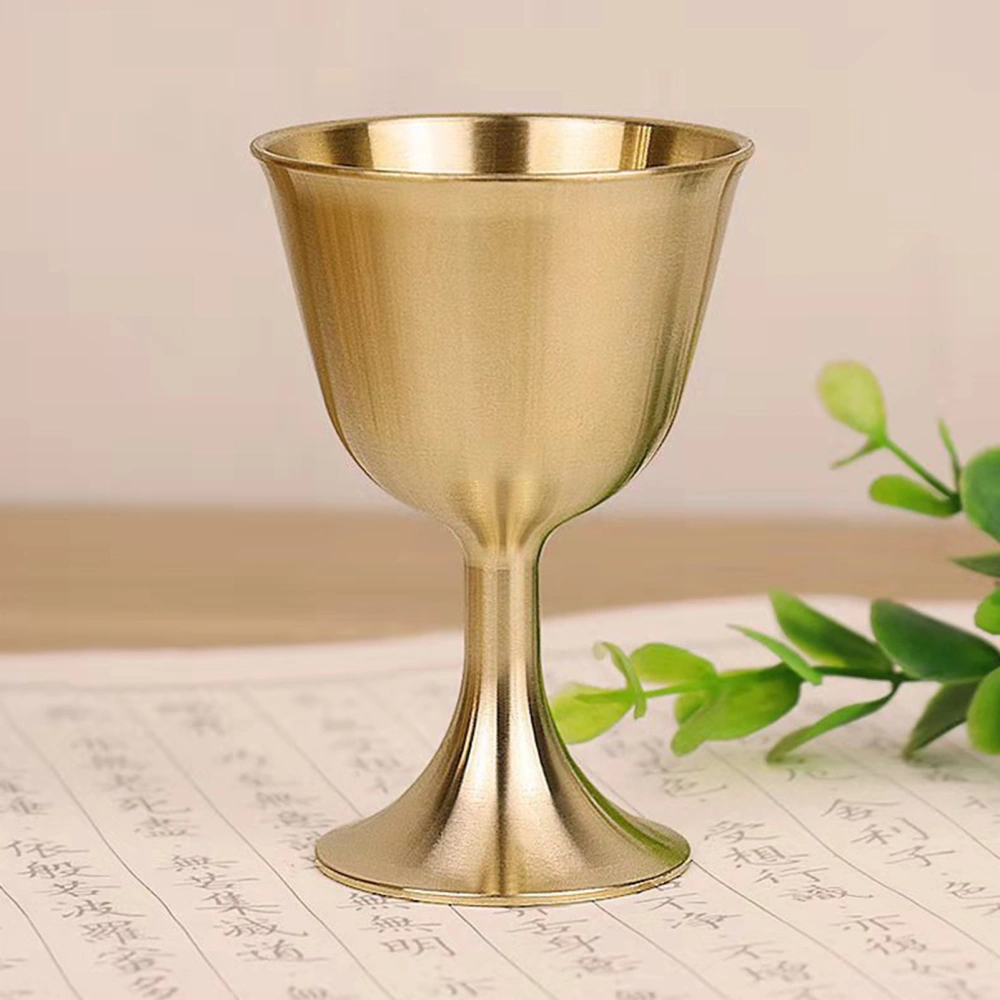 Durable Wine Glass Good Gloss Copper Portable Smooth Edge Wine Cup for Daily Use