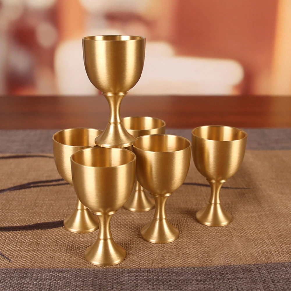 Wine Cup Shatterproof Easy to Use Brass Premium Mini Cocktails Drinking Pokal for Home