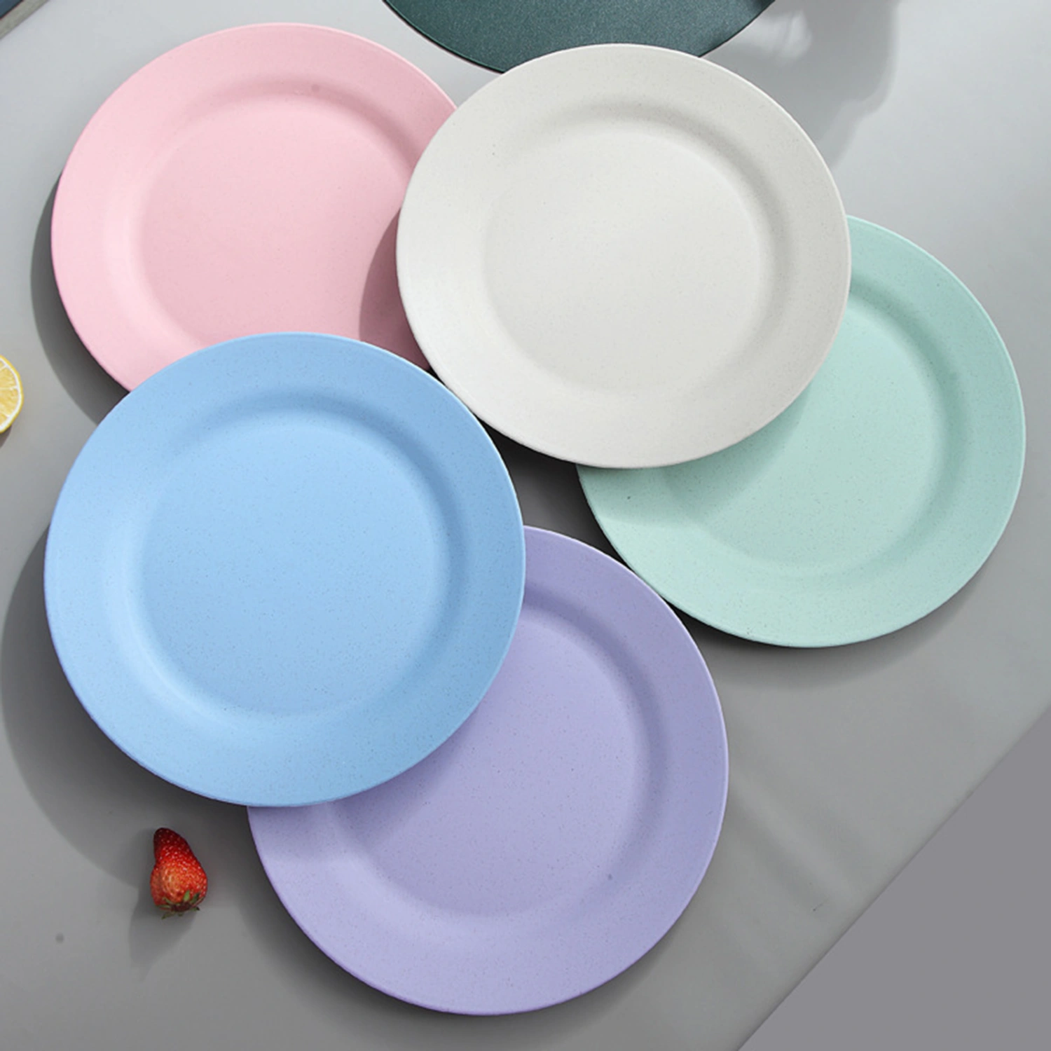 Shockproof Anti-scratch Food Plate Plastic Practical Heat-resistant Dinner Plate for Home