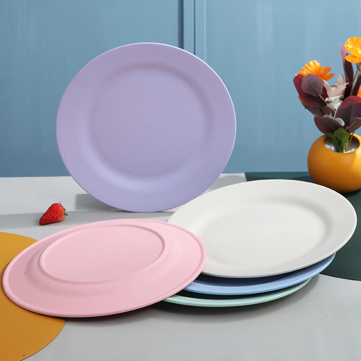 Shockproof Anti-scratch Food Plate Plastic Practical Heat-resistant Dinner Plate for Home
