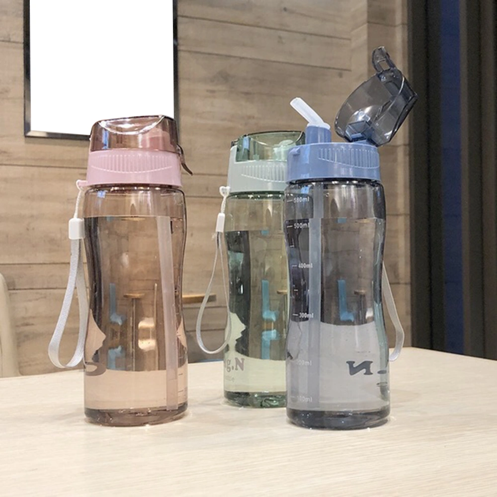 580ml Straw Bottle Leak-proof Large Capacity Portable Ensure You Drink Enough Water Drink Jug for Gym 