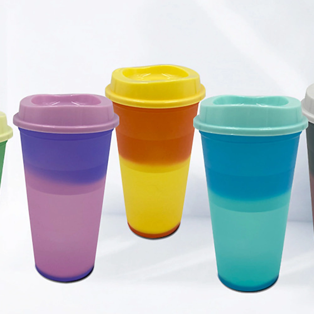 500ml Water Bottle Large-capacity Creative PP Color-changing Coffee Juice Cup for Daily Used