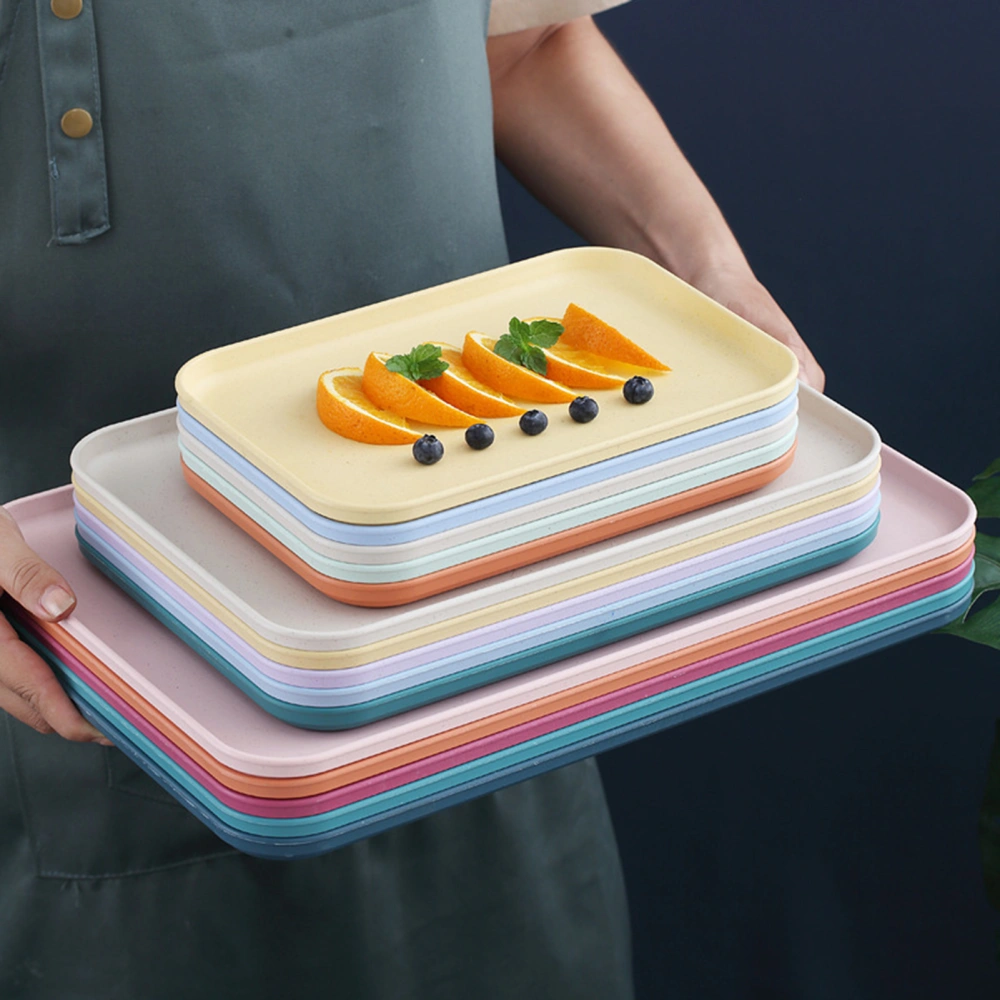 Multi-use Large Capacity Serving Tray Plastic Practical Food-grade Storage Tray for Home