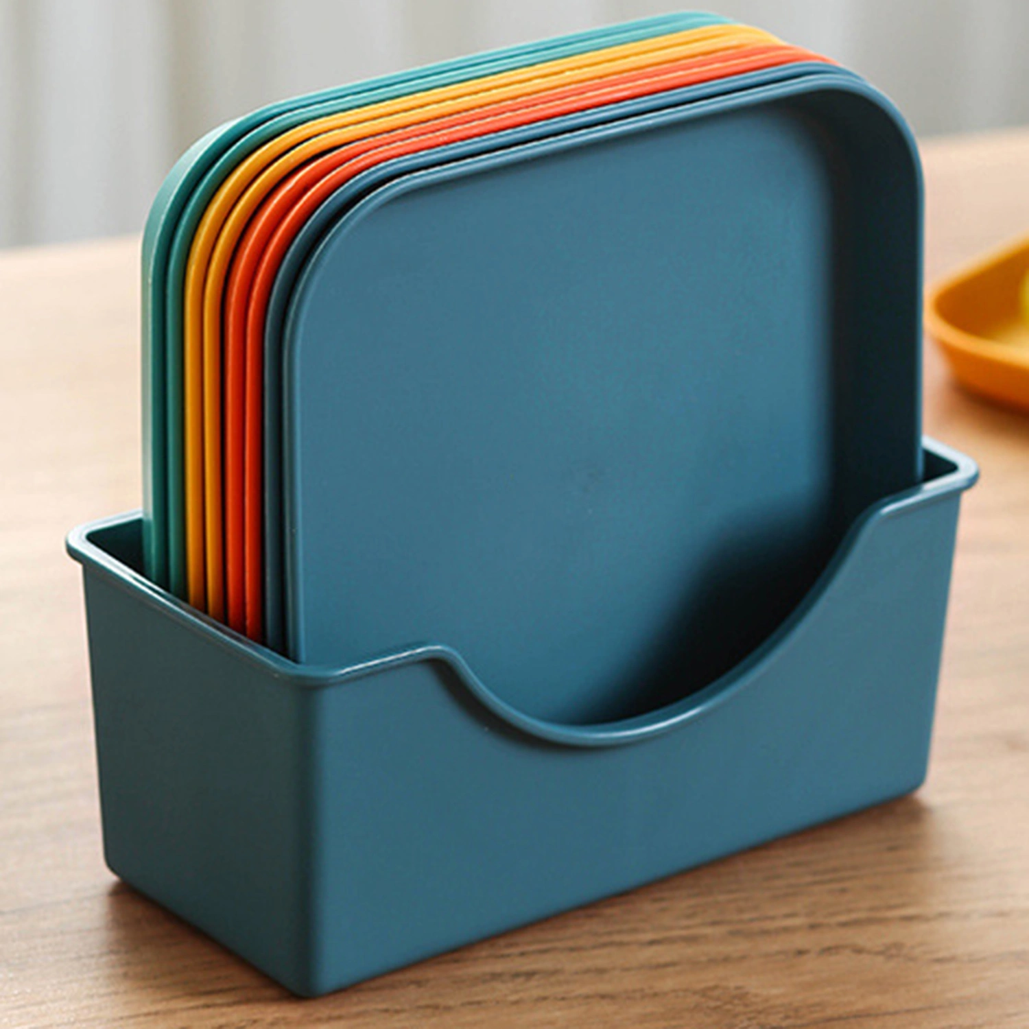 6-Inch Dinner Plate Food-grade Stackable Plastic Round Serving Dishes for Kitchen