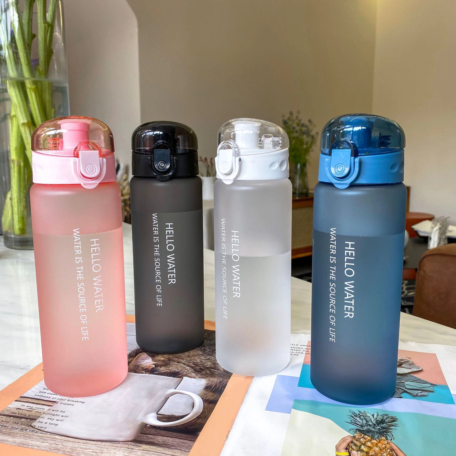 780ml Water Bottle Eco-friendly Leak-proof Plastic Milk Juice Sport Water Jug for Household