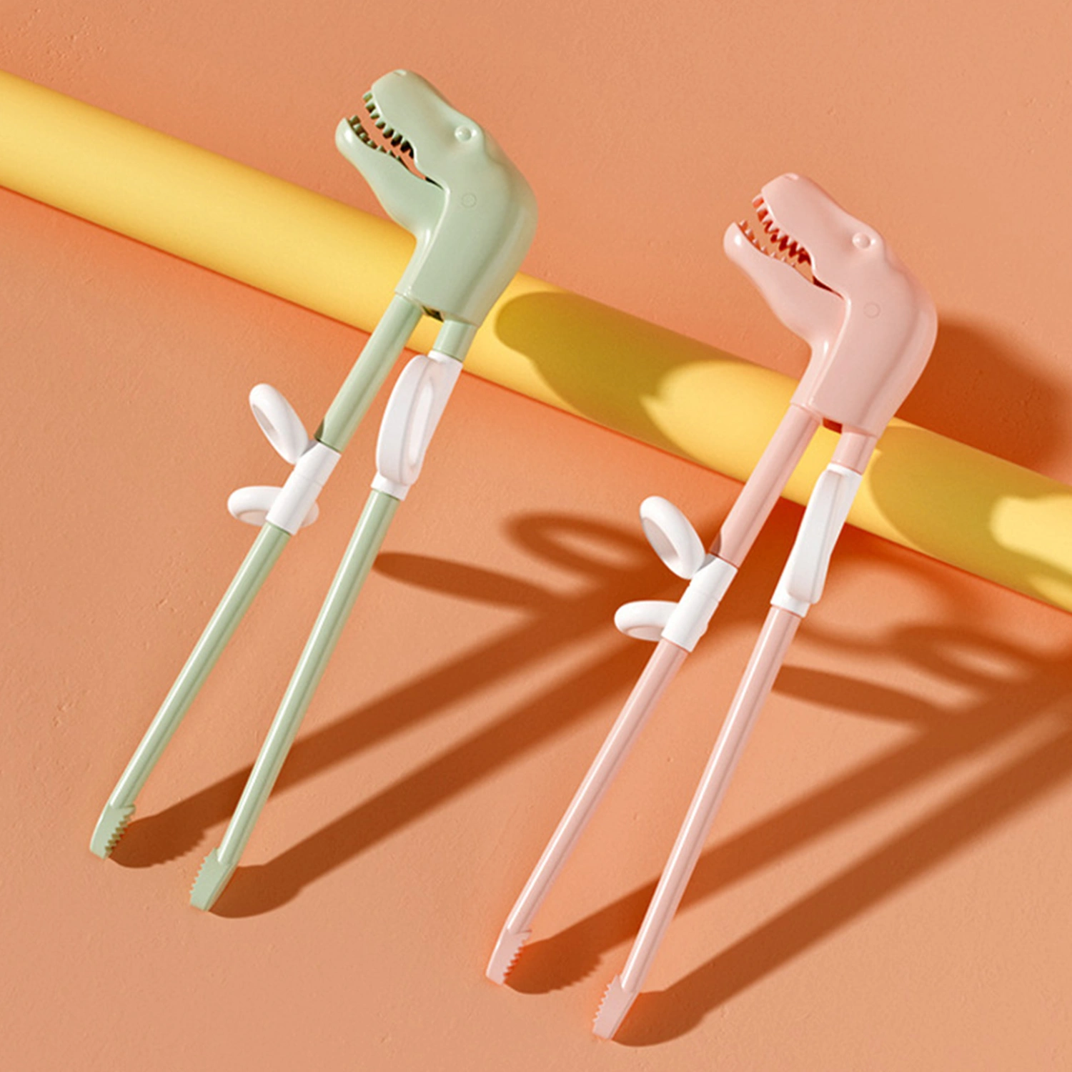 1 Set Baby Chopsticks Cute Interesting Portable Dinosaur Shape Children Training Chopsticks for Home