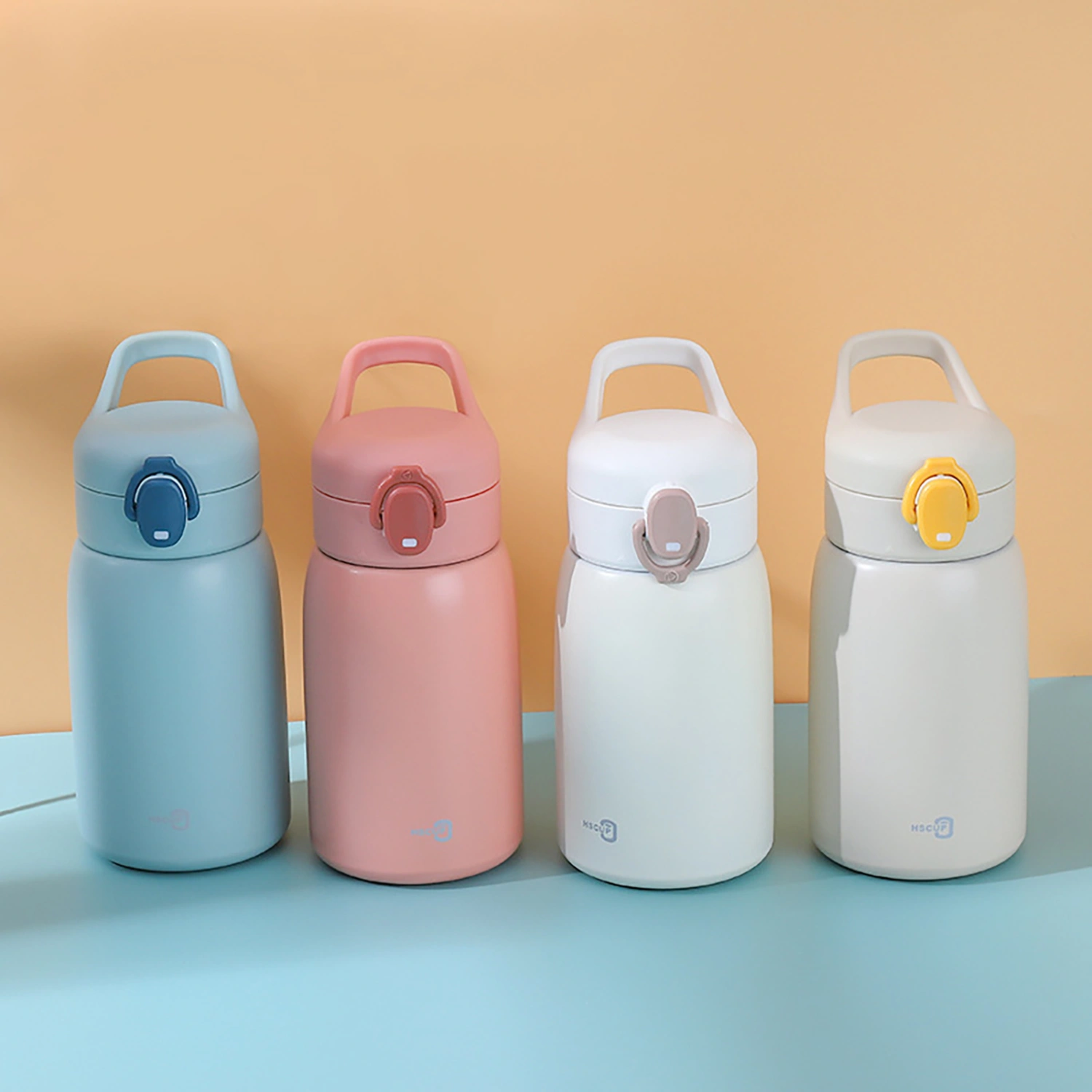 400ML Vacuum Cup Heat Preservation Flip Lid Leak-Proof Leakproof Cute Vacuum Flask for School