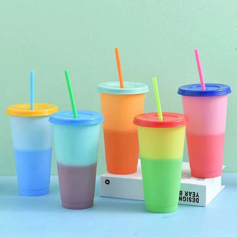 720ML Water Bottle Decorative Layout Props Plastic Adding Vitality Color Changing Beverage Cup for Kitchen