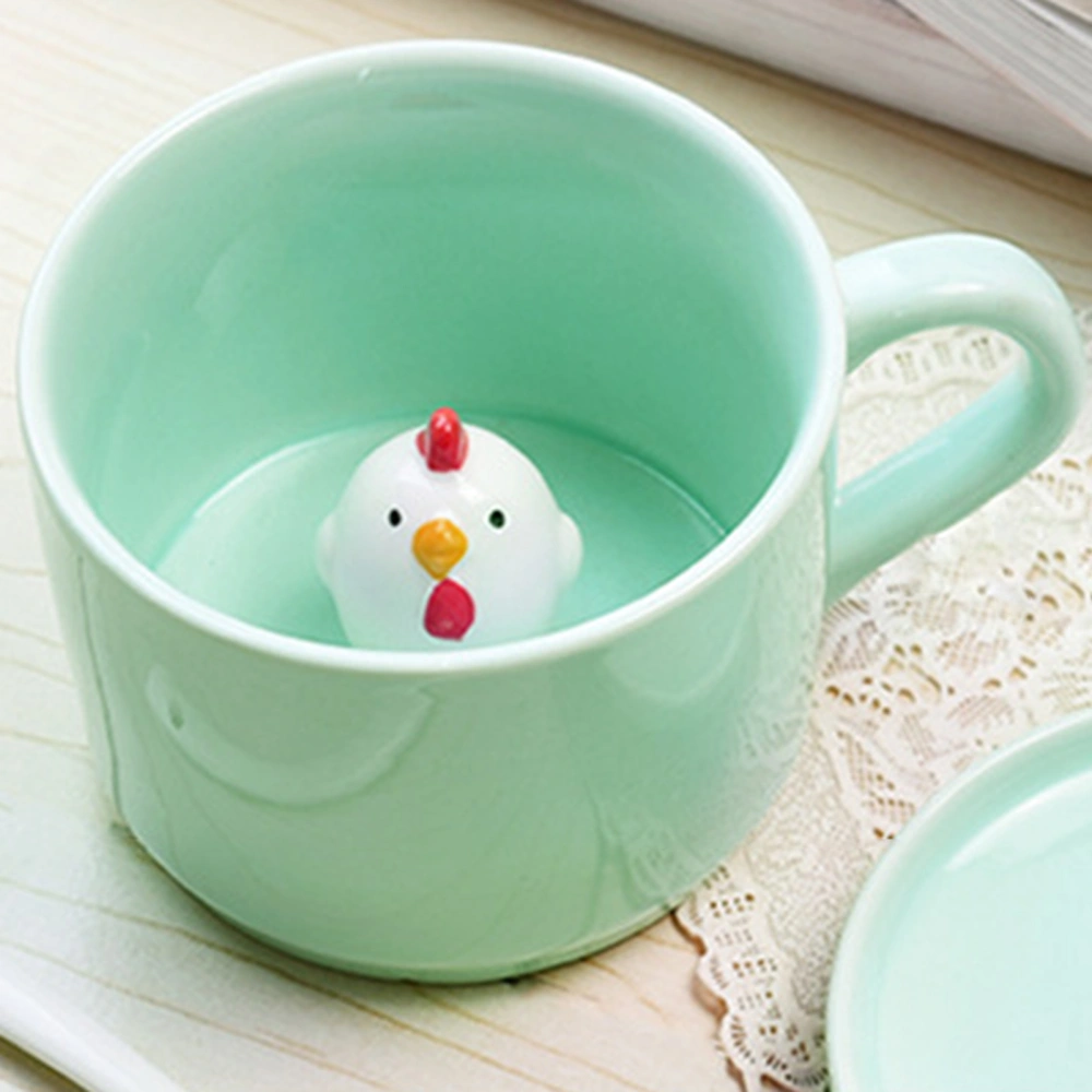 3D Effect Water Mug Exquisite Ceramic Creative Animal Decor Milk Cup for Home