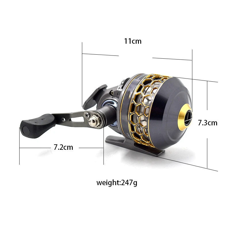 Round Closed Fish Dart Fishing Reel Stainless Steel
