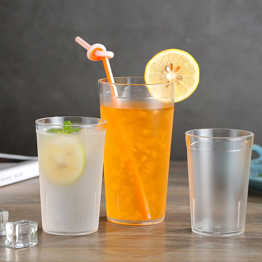 210/280/350/450ml Drinking Glass Restaurant Style Breaking Resistant Transparent Acrylic Highball Drinking Tumbler for Party