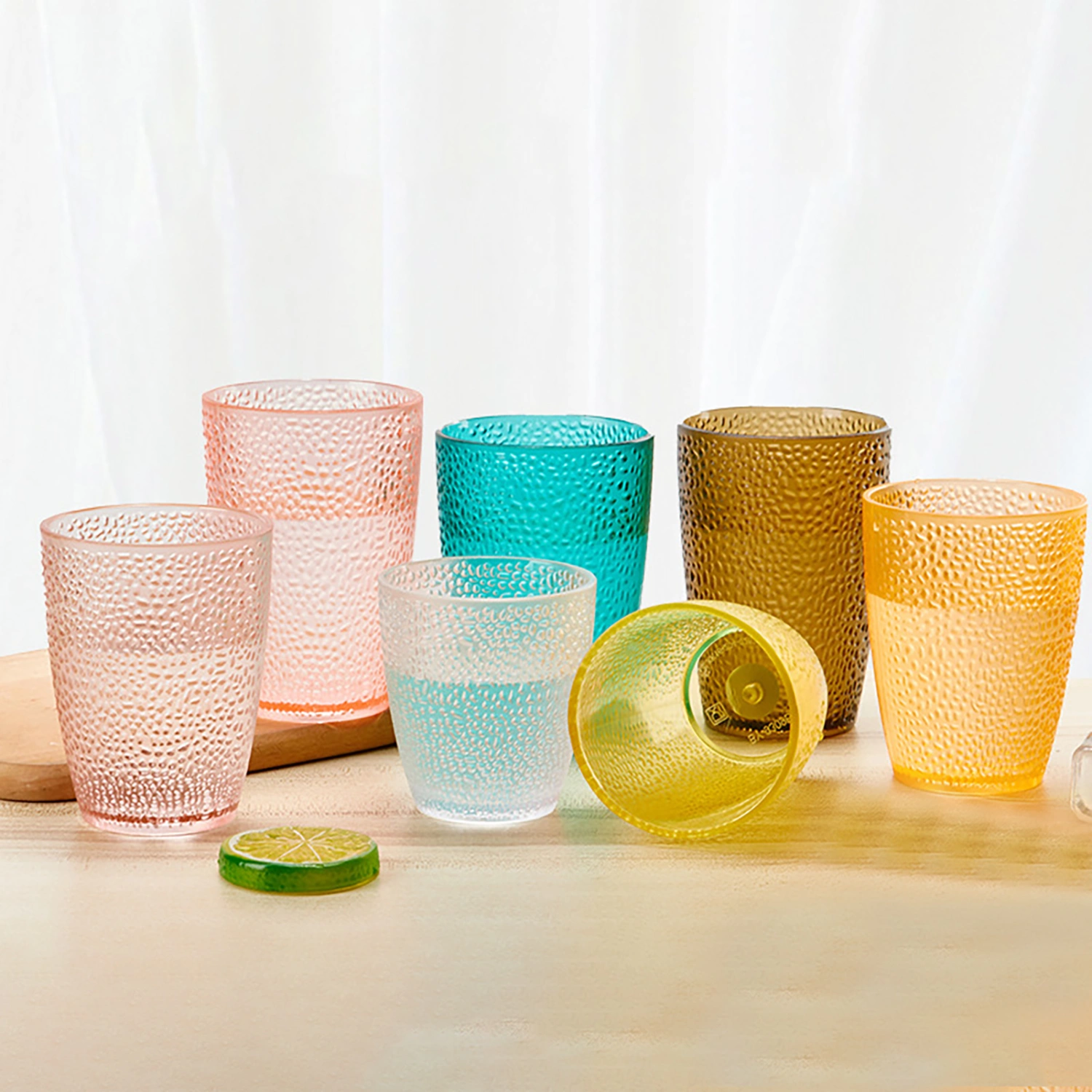 Drinking Cup Heat Resistant Reusable Thickened Acrylic Polka Dot Bar Restaurant Water Cup for Home