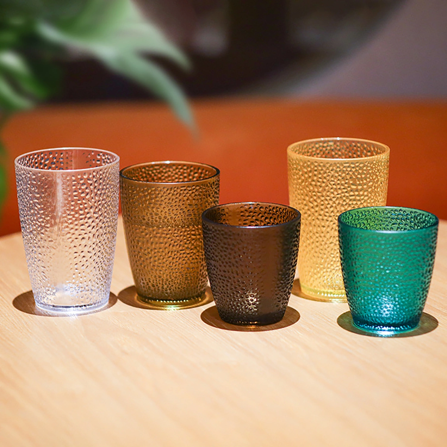 Drinking Cup Heat Resistant Reusable Thickened Acrylic Polka Dot Bar Restaurant Water Cup for Home