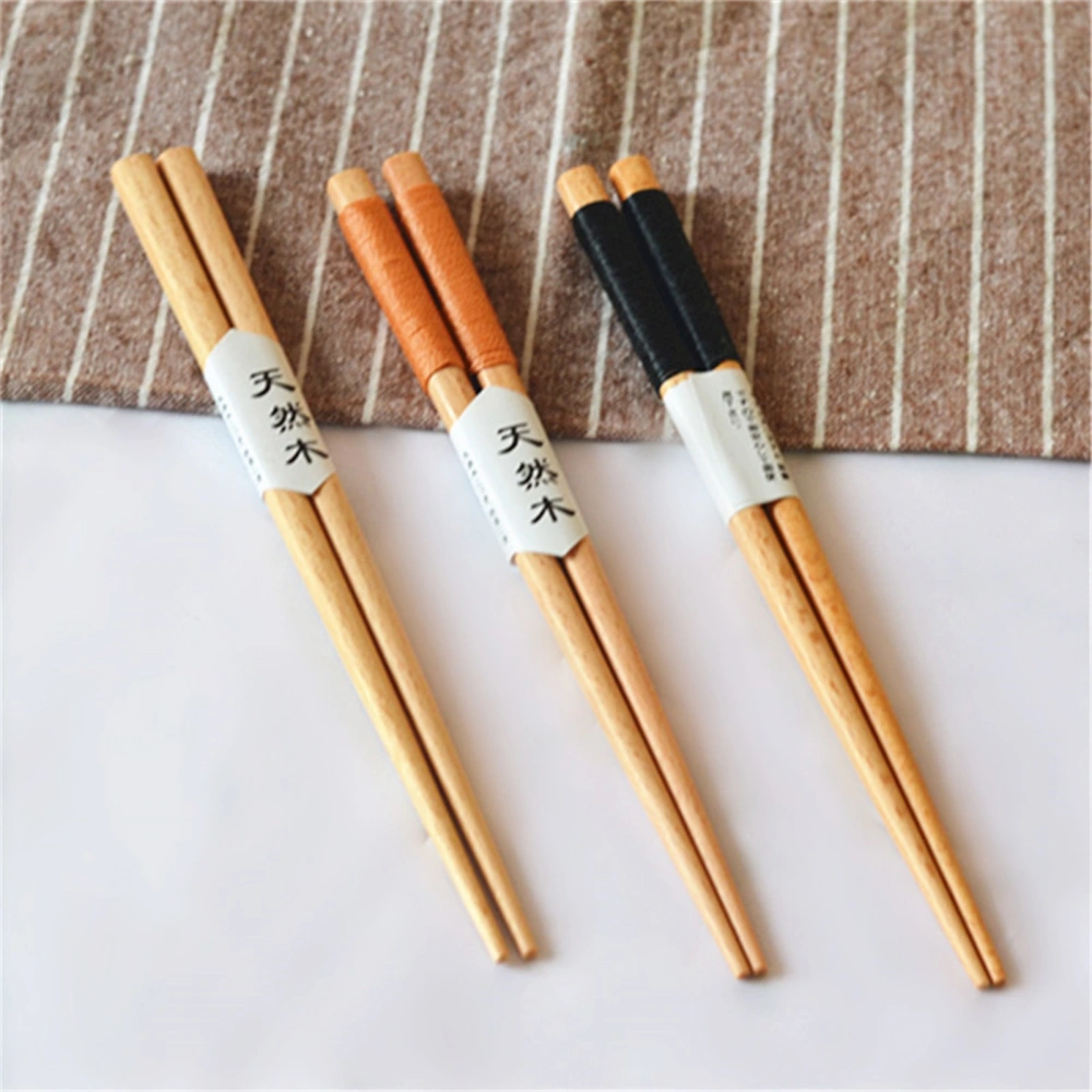 1 Pair 18cm Wooden Chopsticks Dishwasher Safe Comfortable Grip Reusable Chinese Classic Style Children Chopsticks for Home 