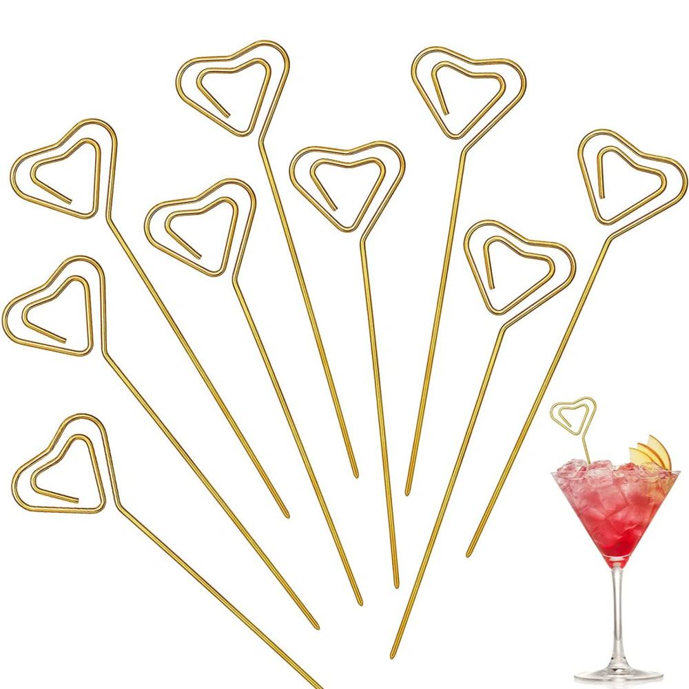 Drink Picks Heat Resistant Long-lasting Decorative Multi Shapes Reusable Fruit Stick for Bar 