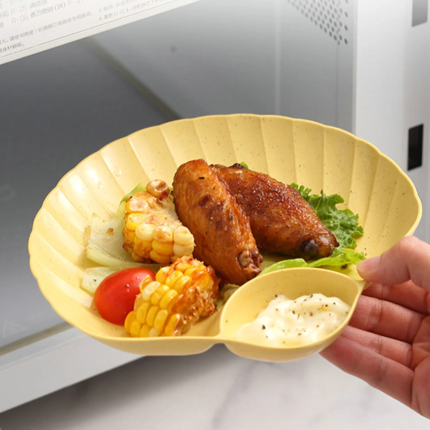 Dried Fruit Plate Anti-drop Shell Shape Stackable Unbreakable Exquisite Pack Food Solid Color Food Grade Supplies Cake Pan Household Stuff