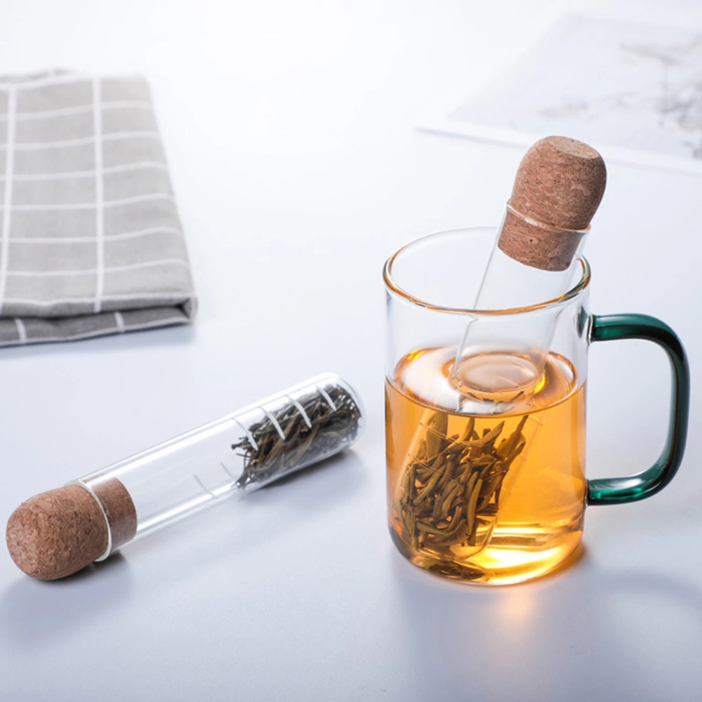 Tea Strainer Pipe Transparent Heat Resistant Creative Wide Application Tea Filter Pipe for Home