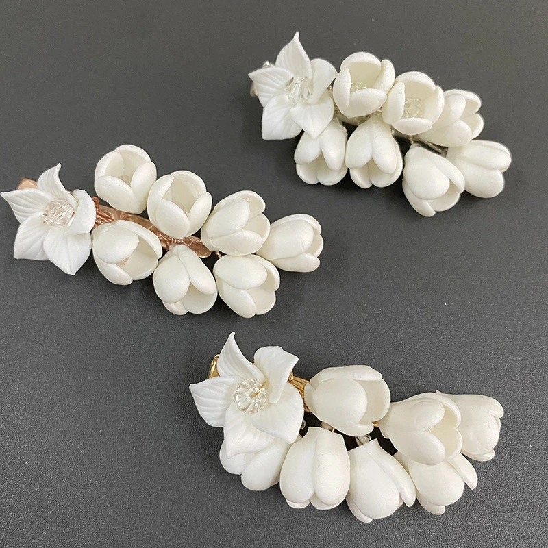 Wedding Bridal Headwear Hair Clip Pastoral Ceramics