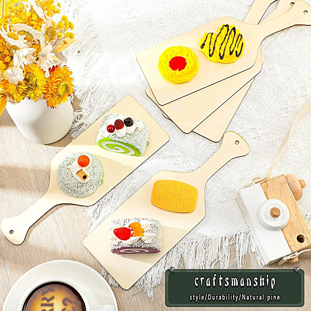 Chopping Board Food Grade High Durability Wood All-Purpose Meat Paddle Shaped DIY Cutting Board Kitchen Tools 