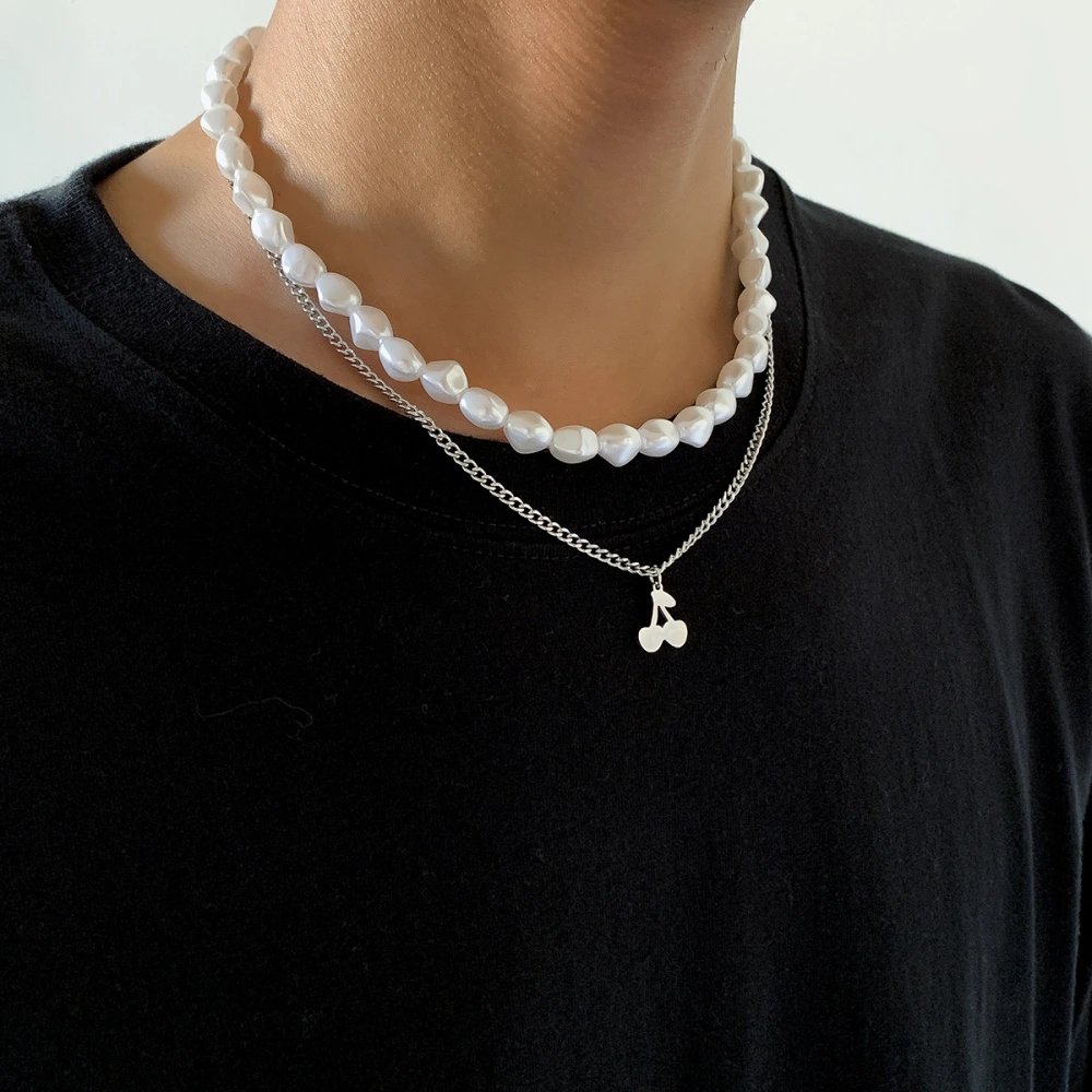 Men's Pearl Necklace Korean Version