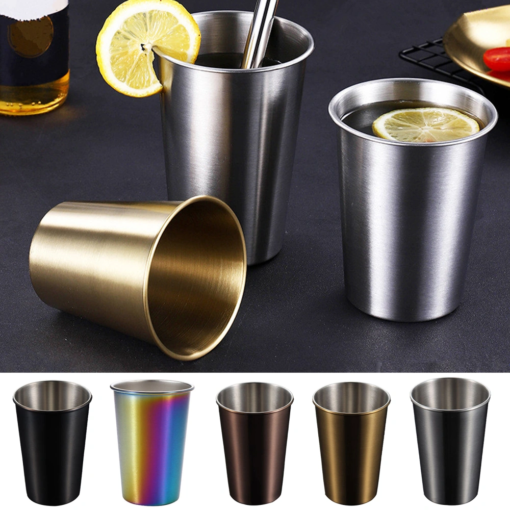 Stainless Steel 230/350/500ml Beer Cup Easy to Clean Comfortable Grip Drinking Home Accessory