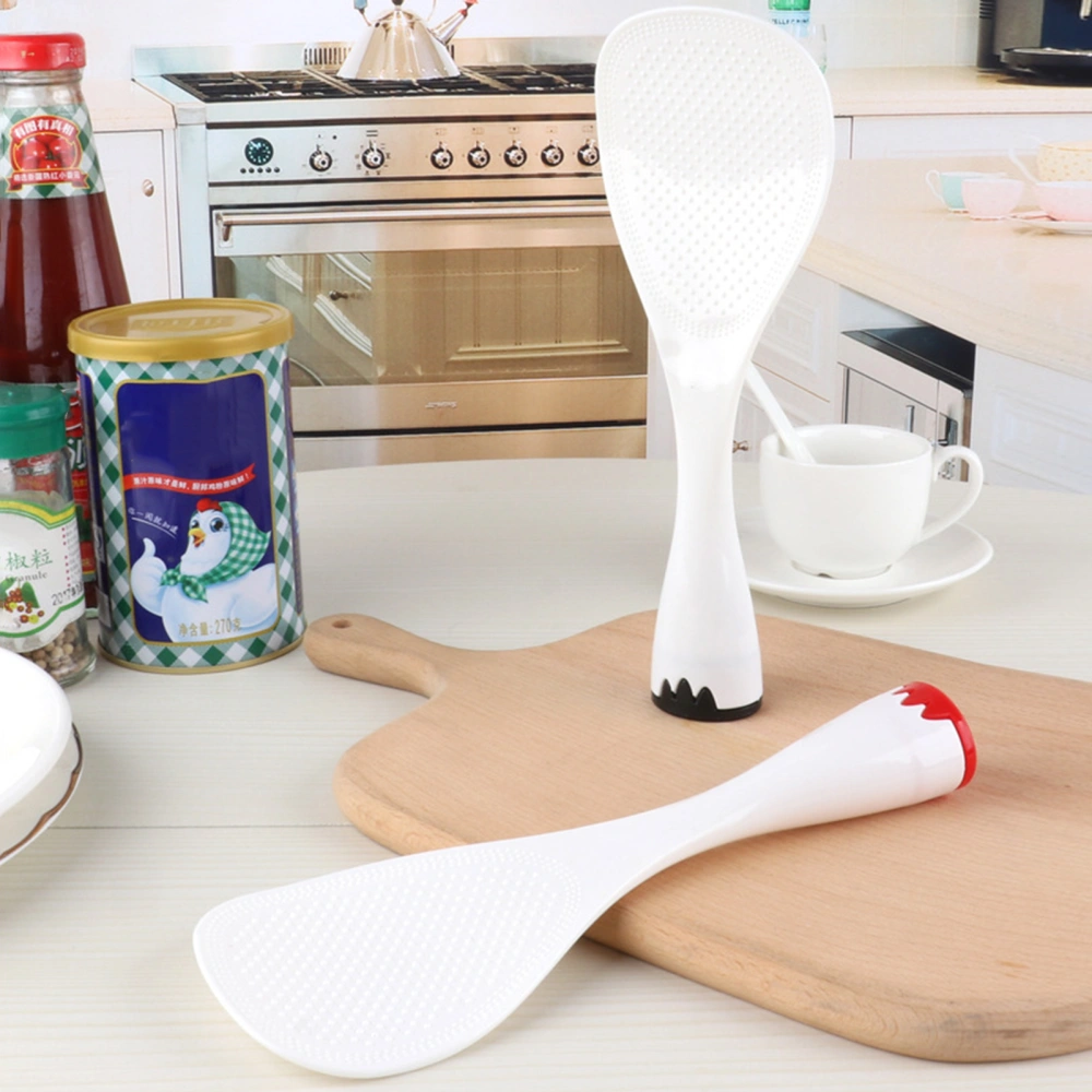 Rice Spatula Heat-resistant Anti-scald Grainy Design Labor-saving Freestanding Plastic Rice Shovel for Kitchen