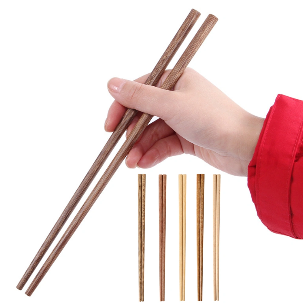 10 Pairs Chopsticks Non-slip High-temperature Resistant Natural Wood Chinese Japanese Chop Sticks Kitchen Gadget