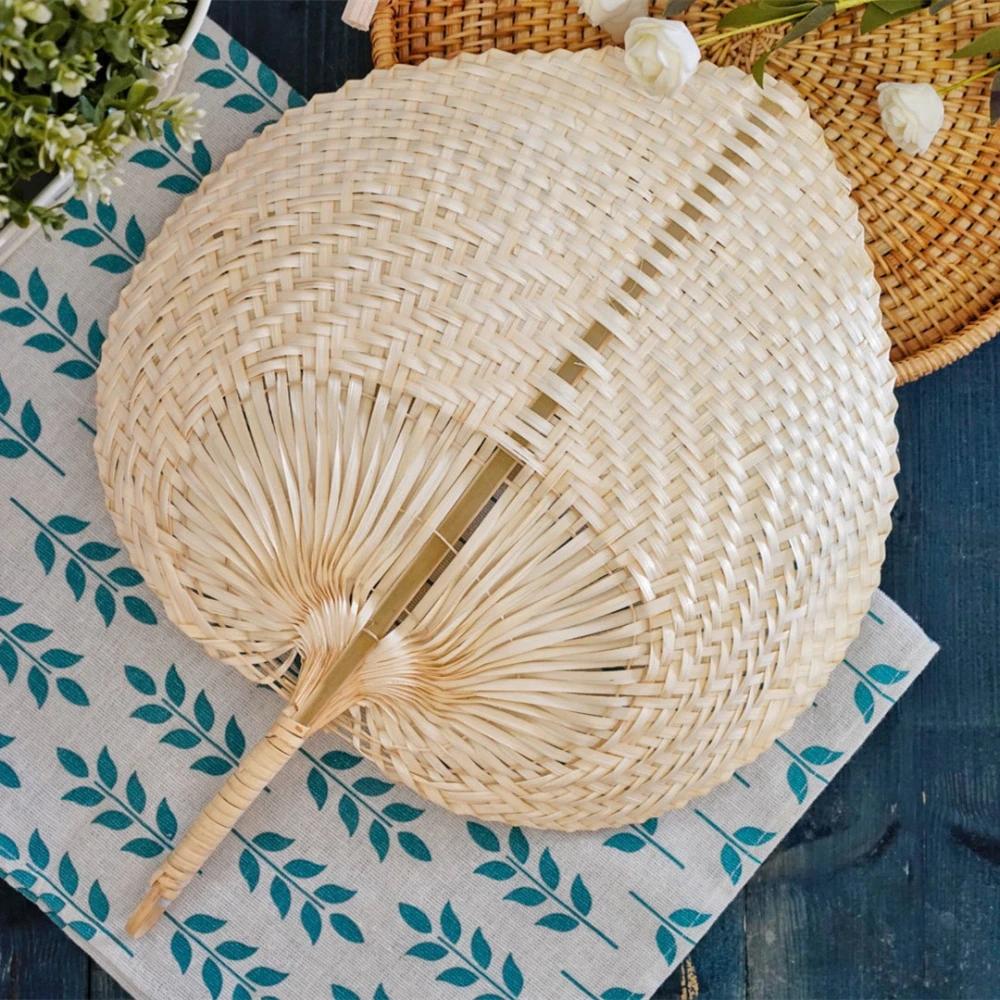 Woven Bamboo Fan Big Cattail Fan Is Lightweight