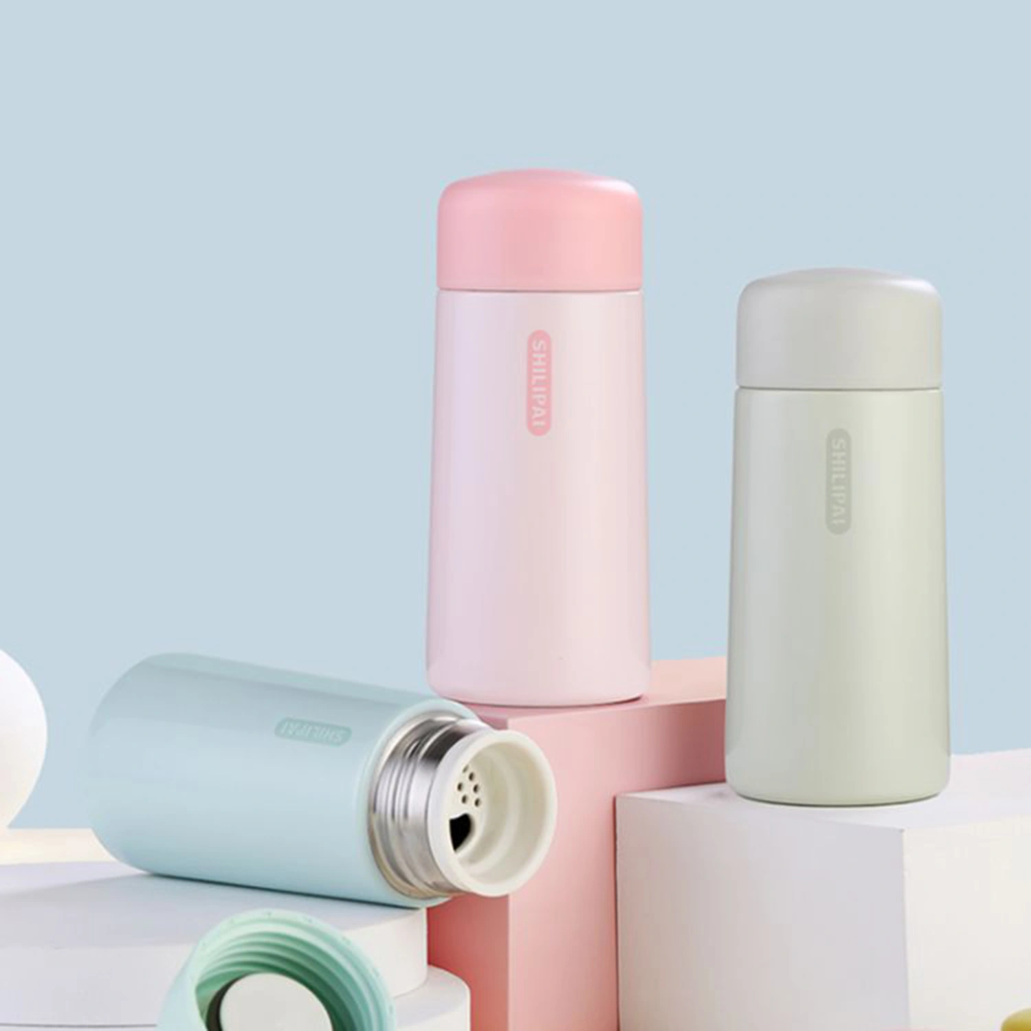 150ML Insulated Bottle Leak-proof Drop-resistant Tea Separation Wide Mouth Drink Water Cute Girls Thermal Cup for School