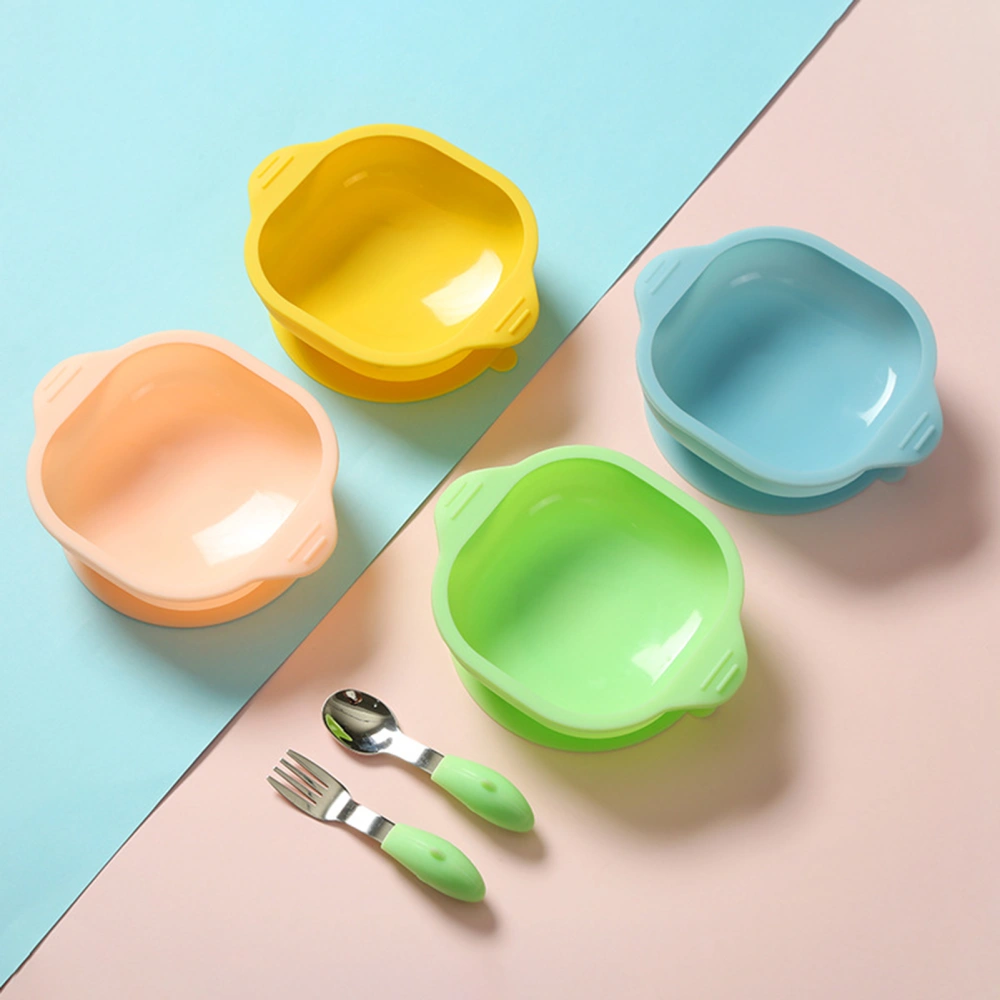 370ML Infant Feeding Bowl Silicone Children Tableware Food Grade Safe Baby Food Supplement Bowl for Home