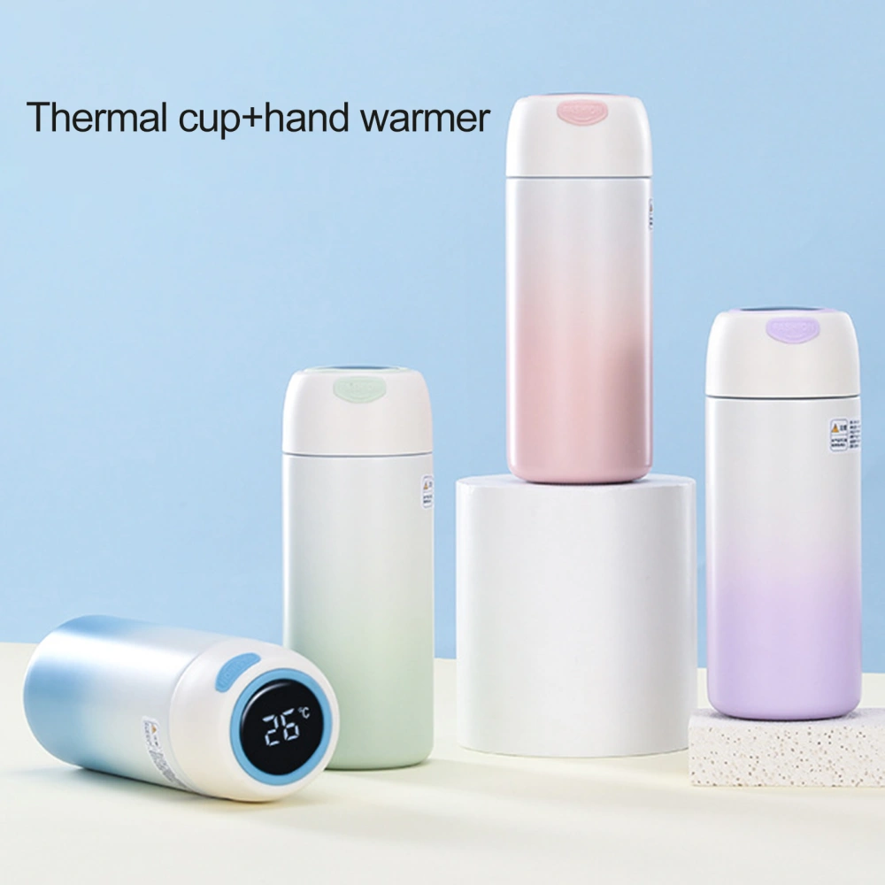 350ml Vacuum Flask Good Sealing Anti-leakage Gradient Ramp Winter Outdoor Indoor 2-in-1 Hand Warming Water Bottle Daily Use