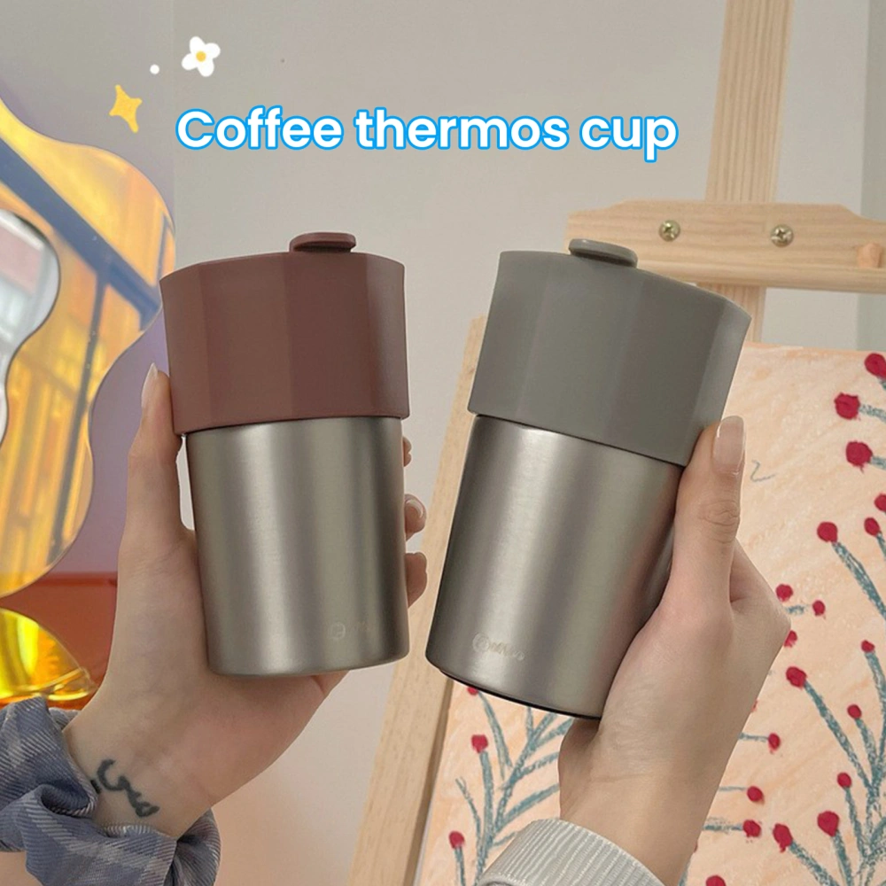 300ml Water Mug Food Grade Leak-proof Anti-slip BPA Free Thermal Insulation Hot Cold Drinks Vacuum Camping Cup Daily Use