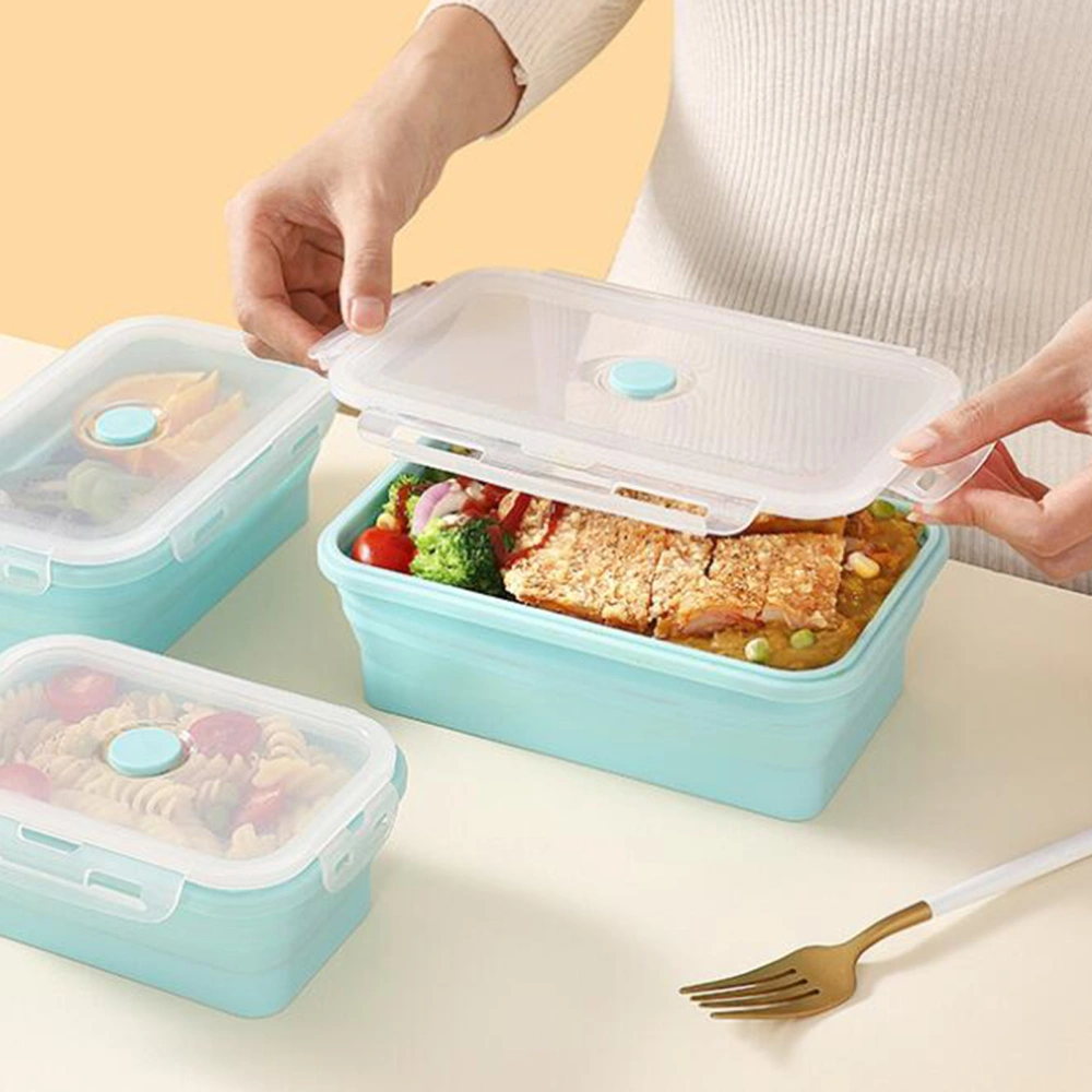 350/500/800/1200ML Lunch Container Foldable Microwavable Removable Lid Good Sealing Fresh-keeping Food Container Kitchen Supply