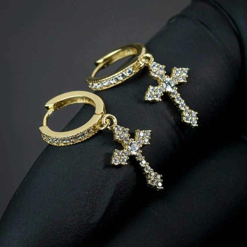 Cross Men's And Women's Earrings Europe And America