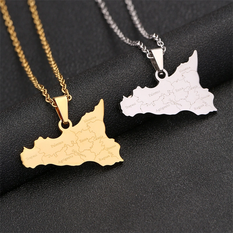 Stainless Steel City Necklace Couple Style Famous Pendant Jewelry